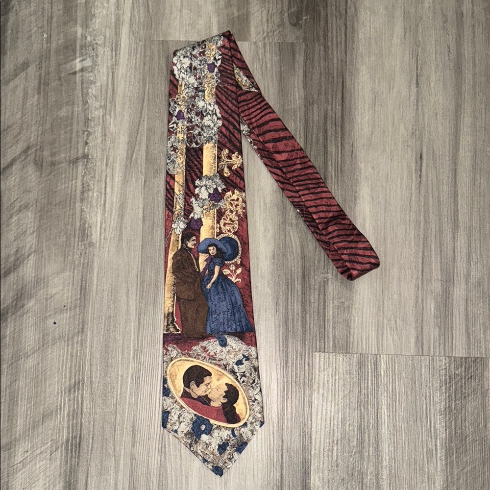 American Film Classics Gone With The Wind Vintage neck tie 100% imported silk